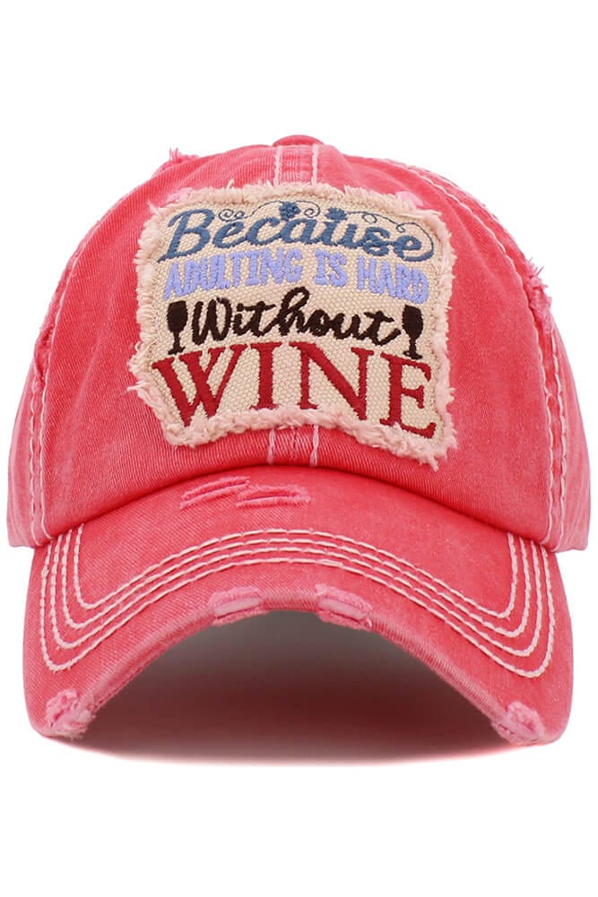 Because Adulting is Hard.... Vintage Look Distressed Cap  display picture 1