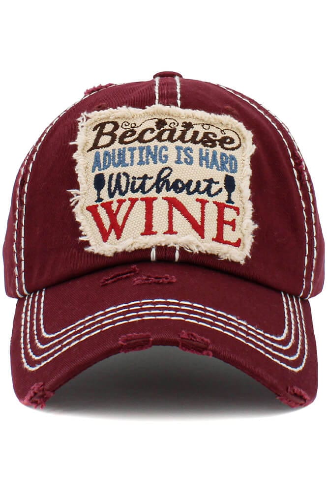 Because Adulting is Hard.... Vintage Look Distressed Cap  display picture 3